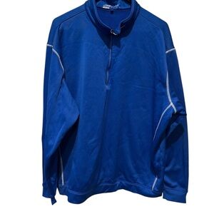 Nike Golf Sweater Mens XXL Blue Long Sleeve 1/4 Zip Pullover Therma Fit